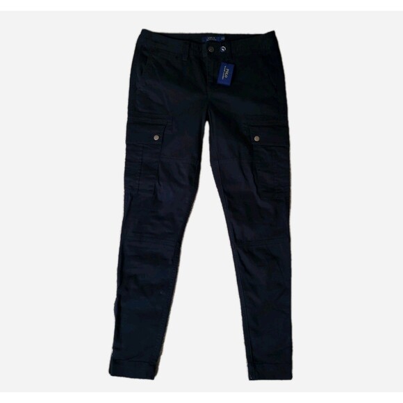 NWT Polo Ralph Lauren RL Utility Pants Womens 8 Black Super Stretch Twill - Picture 1 of 16